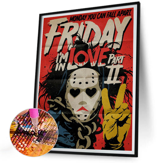 Horror Funny Pictorial - Full Round Drill Diamond Painting 30*40CM