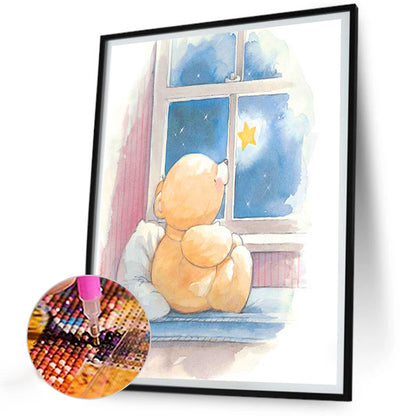 Cartoon Bear - Full Round Drill Diamond Painting 30*40CM