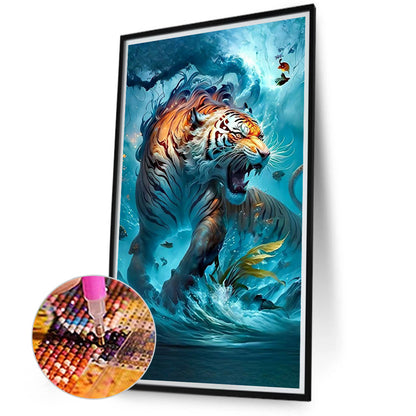 Tiger Mind - Full Round Drill Diamond Painting 40*70CM