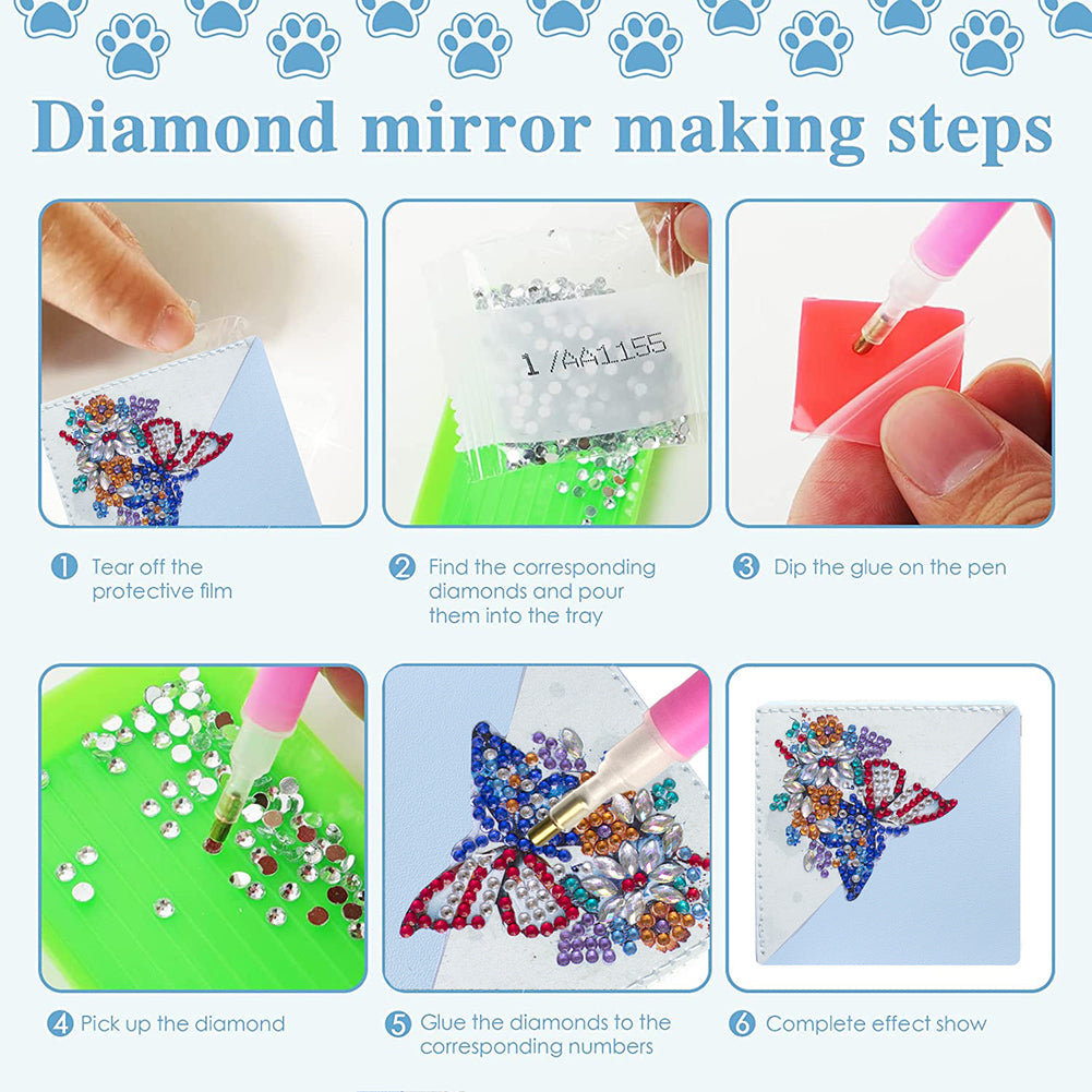 DIY Diamond Art Bookmarks Art Craft 5D Leather Triangle for Beginner Adults Kids