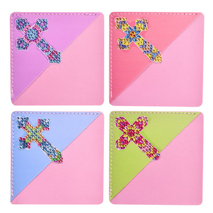 DIY Diamond Art Bookmarks Art Craft 5D Leather Triangle for Beginner Adults Kids