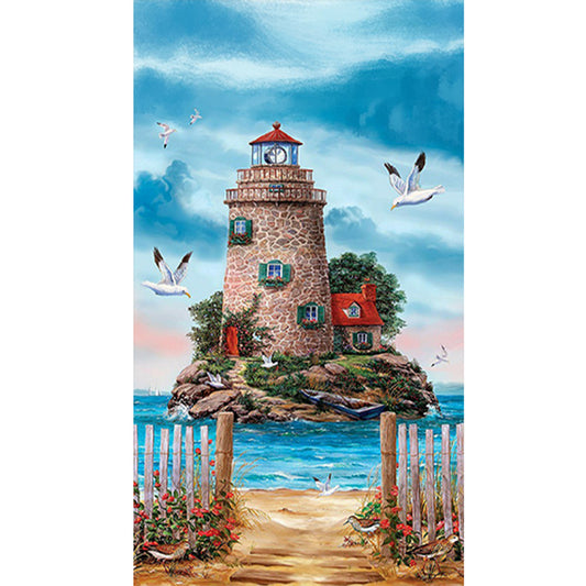 Lighthouse - Full Round Drill Diamond Painting 40*70CM