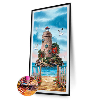 Lighthouse - Full Round Drill Diamond Painting 40*70CM