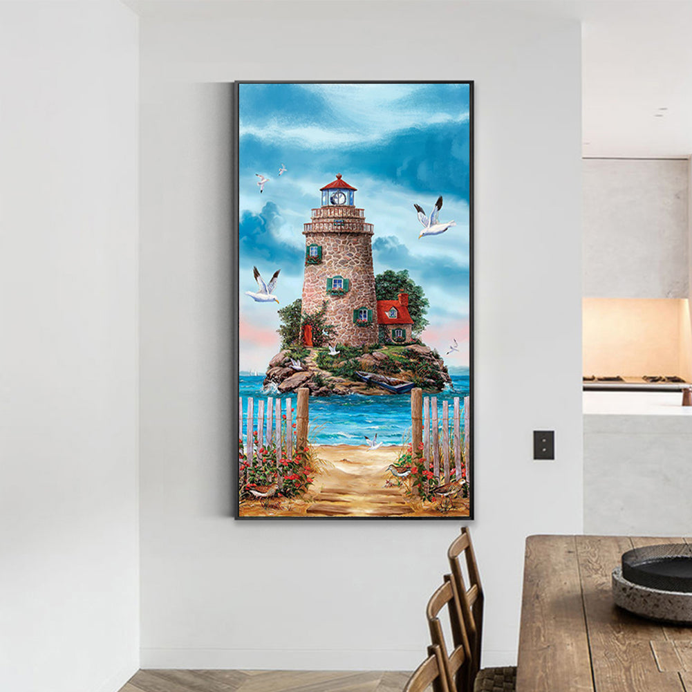 Lighthouse - Full Round Drill Diamond Painting 40*70CM