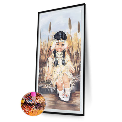 Little Girl - Full Round Drill Diamond Painting 40*70CM