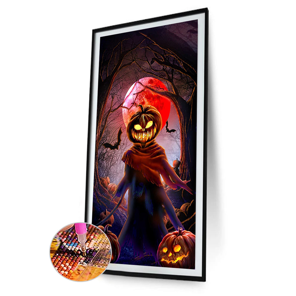 Pumpkin Mask Man - Full Round Drill Diamond Painting 45*80CM