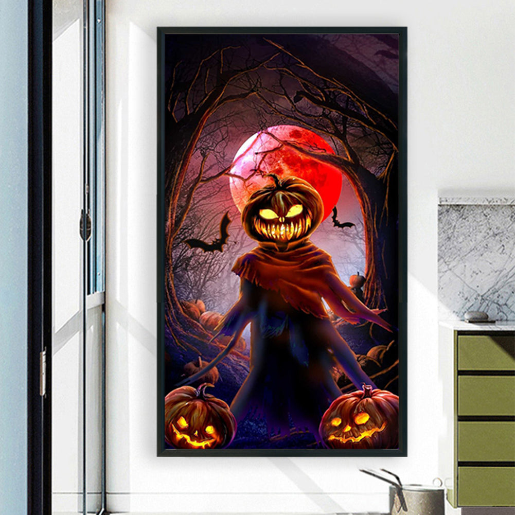 Pumpkin Mask Man - Full Round Drill Diamond Painting 45*80CM