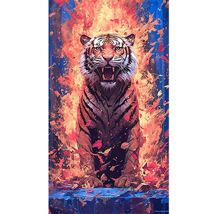 Tiger - Full Round Drill Diamond Painting 45*80CM