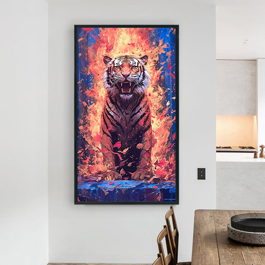 Tiger - Full Round Drill Diamond Painting 45*80CM