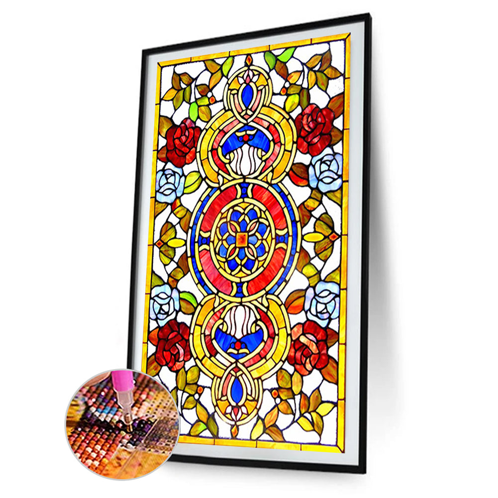 Painted Flowers - Full Round Drill Diamond Painting 60*100CM