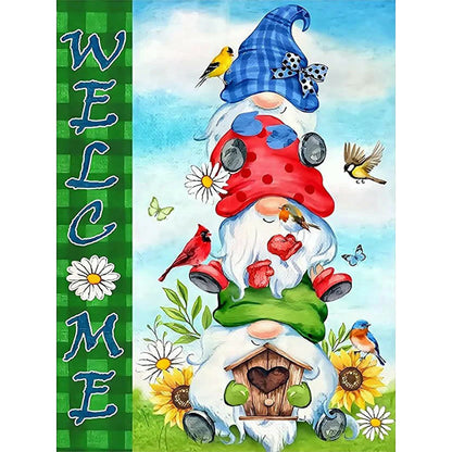 Garden Gnome - Full Round Drill Diamond Painting 30*40CM