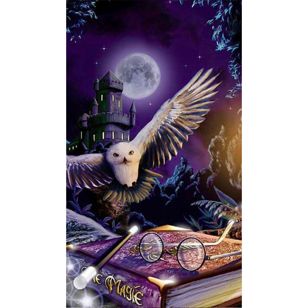 Owl - Full Round Drill Diamond Painting 40*70CM