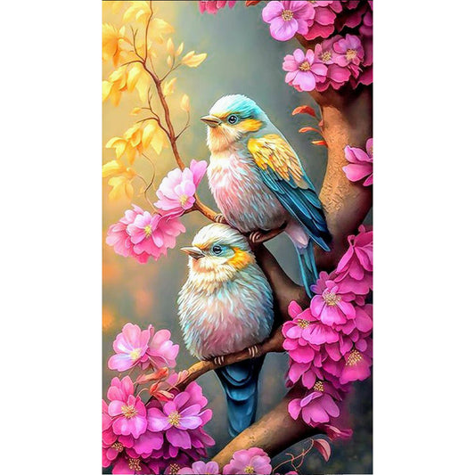 Bird Standing On Branch - Full Round Drill Diamond Painting 40*70CM