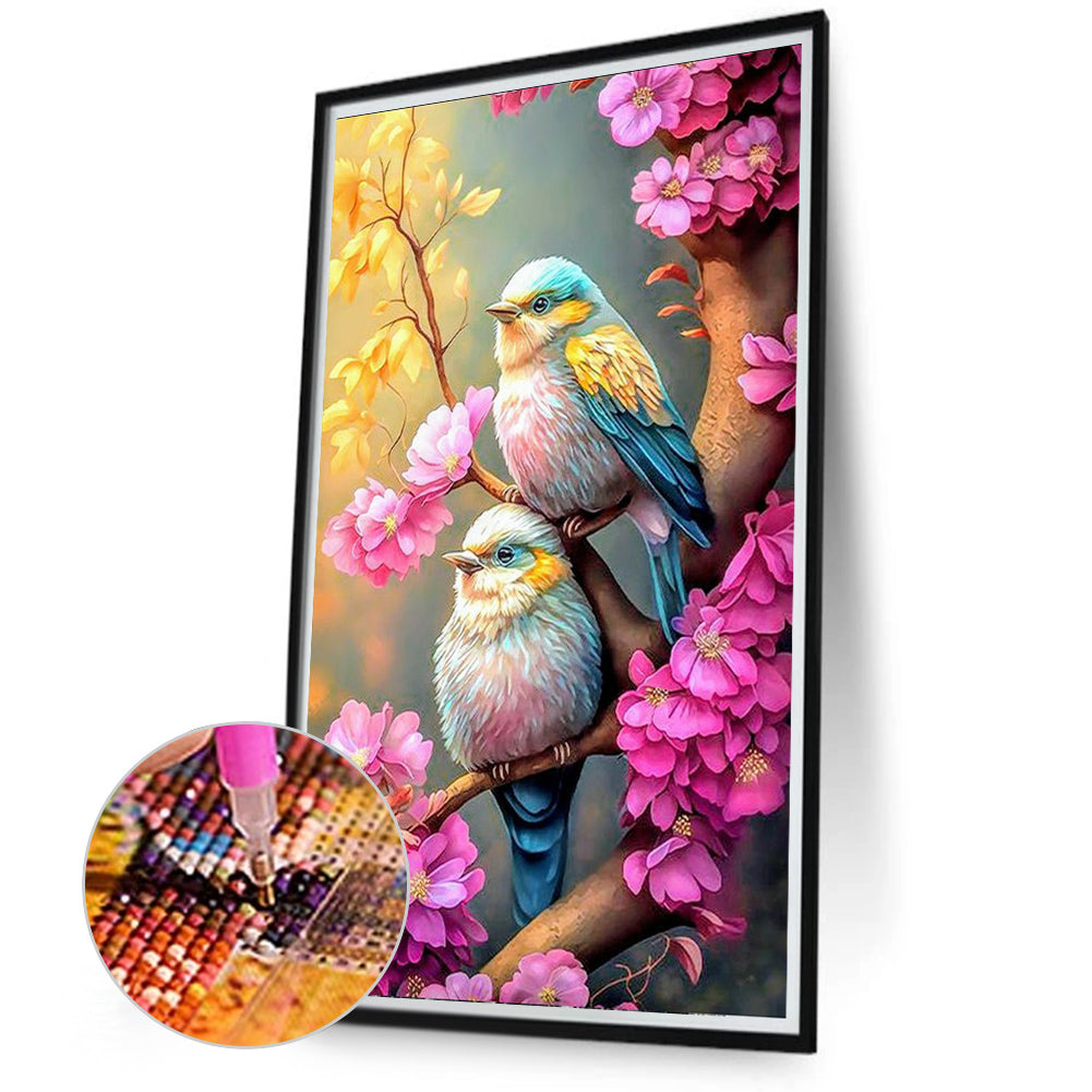 Bird Standing On Branch - Full Round Drill Diamond Painting 40*70CM