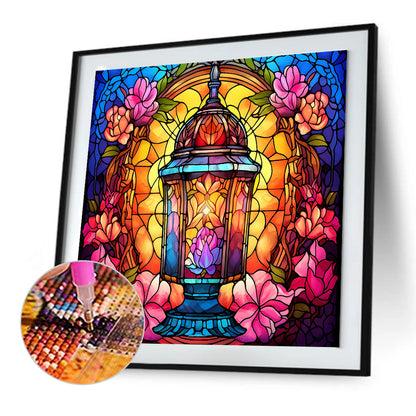 Flower Candle - Full Round Drill Diamond Painting 30*30CM