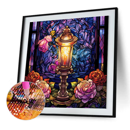 Flower Candle - Full Round Drill Diamond Painting 30*30CM