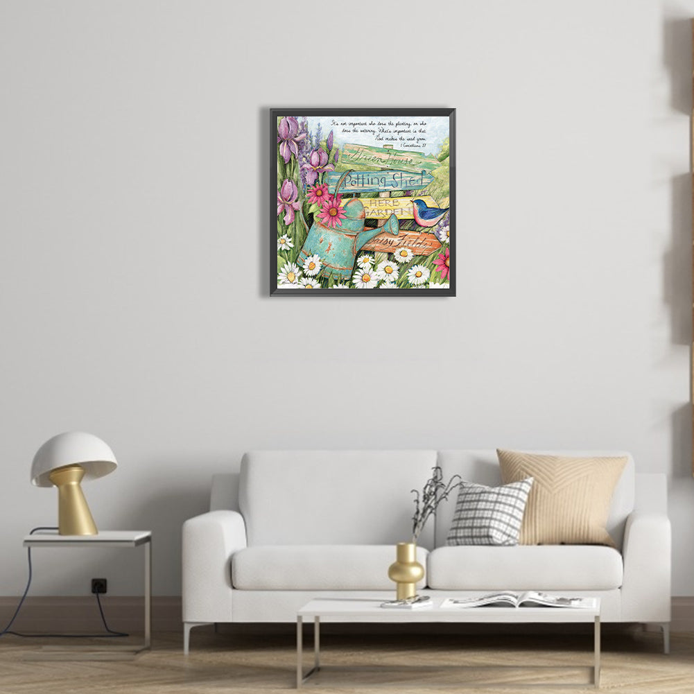 Garden Sign - Full Round Drill Diamond Painting 40*40CM
