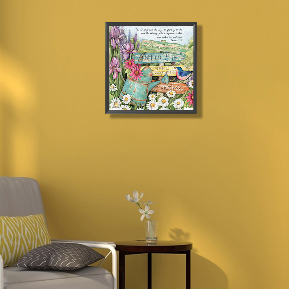 Garden Sign - Full Round Drill Diamond Painting 40*40CM