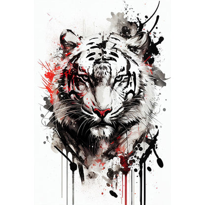 Tiger Head - Full Round Drill Diamond Painting 40*60CM