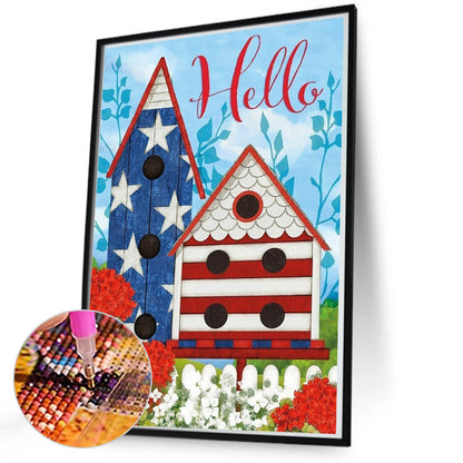 Bird House - Full Round Drill Diamond Painting 50*70CM