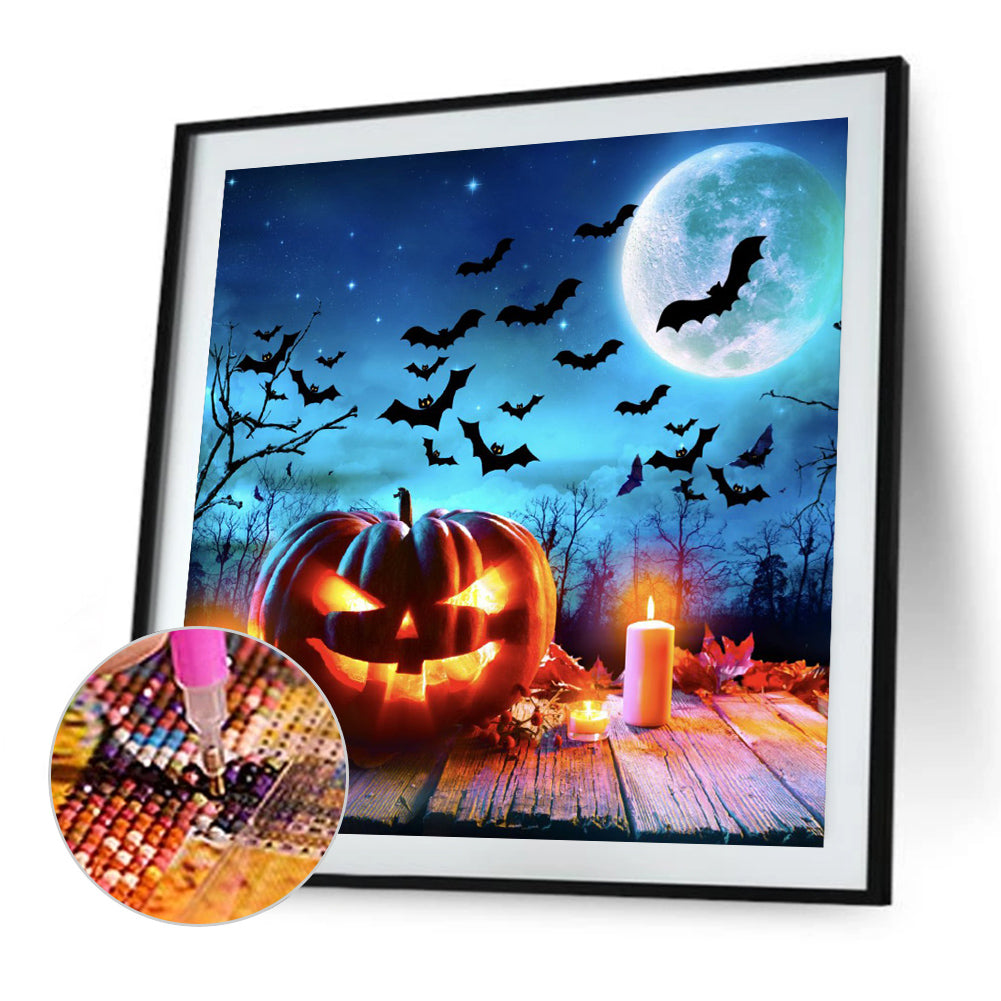 Pumpkin Lantern - Full Round Drill Diamond Painting 40*40CM