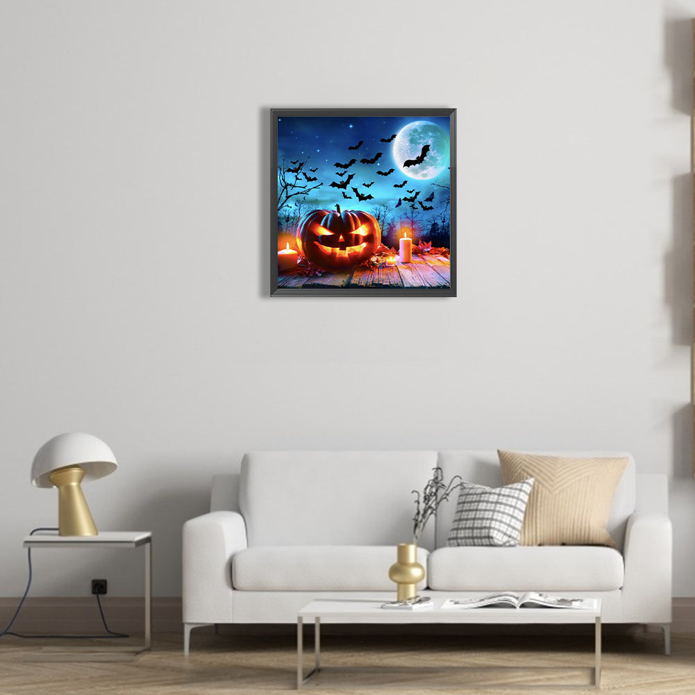 Pumpkin Lantern - Full Round Drill Diamond Painting 40*40CM