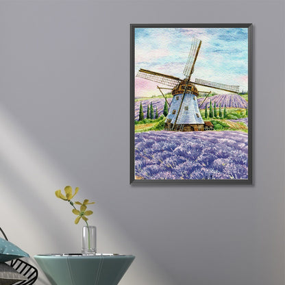 Lavender Pinwheel - Full Round Drill Diamond Painting 40*60CM