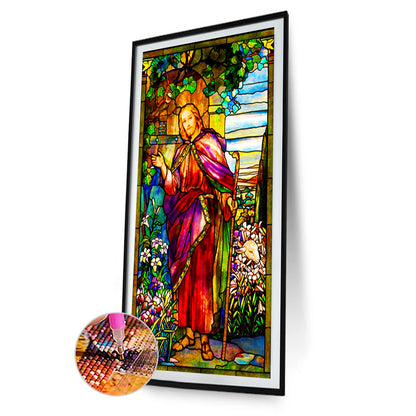 Jesus Knocks - Full Round Drill Diamond Painting 50*100CM