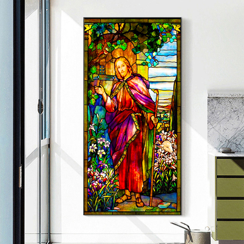 Jesus Knocks - Full Round Drill Diamond Painting 50*100CM