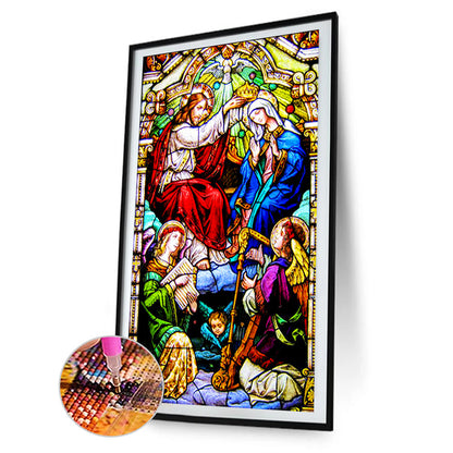 The Crowning Ceremony Of The Stepmother Of The Glass Painting - Full Round Drill Diamond Painting 60*100CM