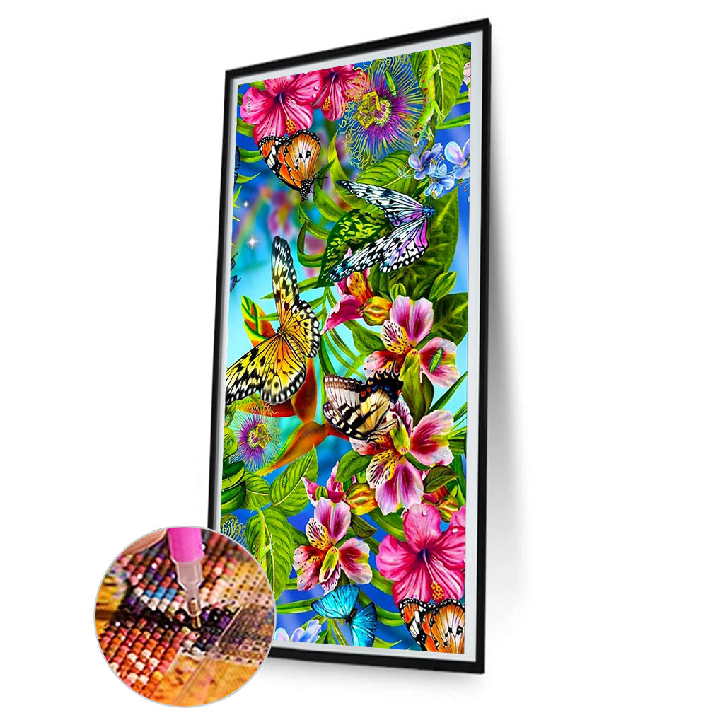 Butterflies - Full Round Drill Diamond Painting 40*80CM