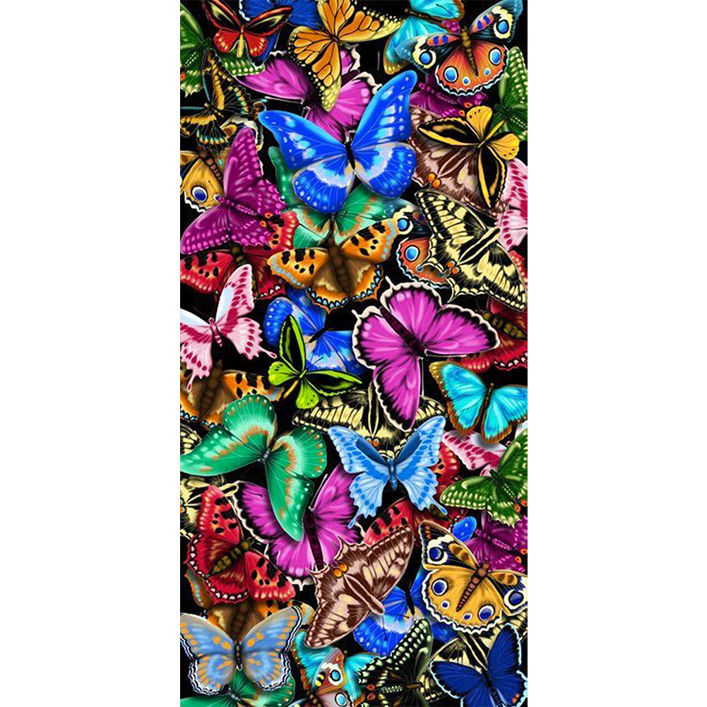Butterflies - Full Round Drill Diamond Painting 40*80CM