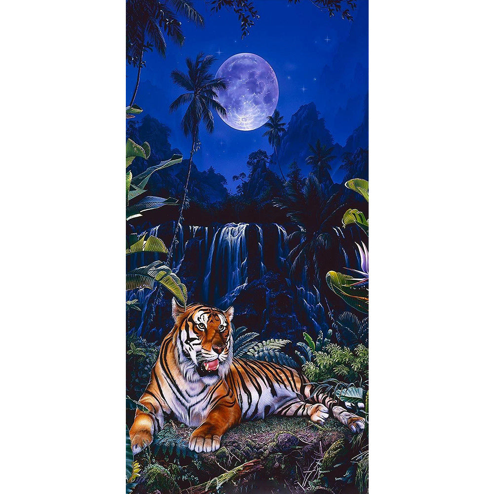 Tiger - Full Round Drill Diamond Painting 40*80CM