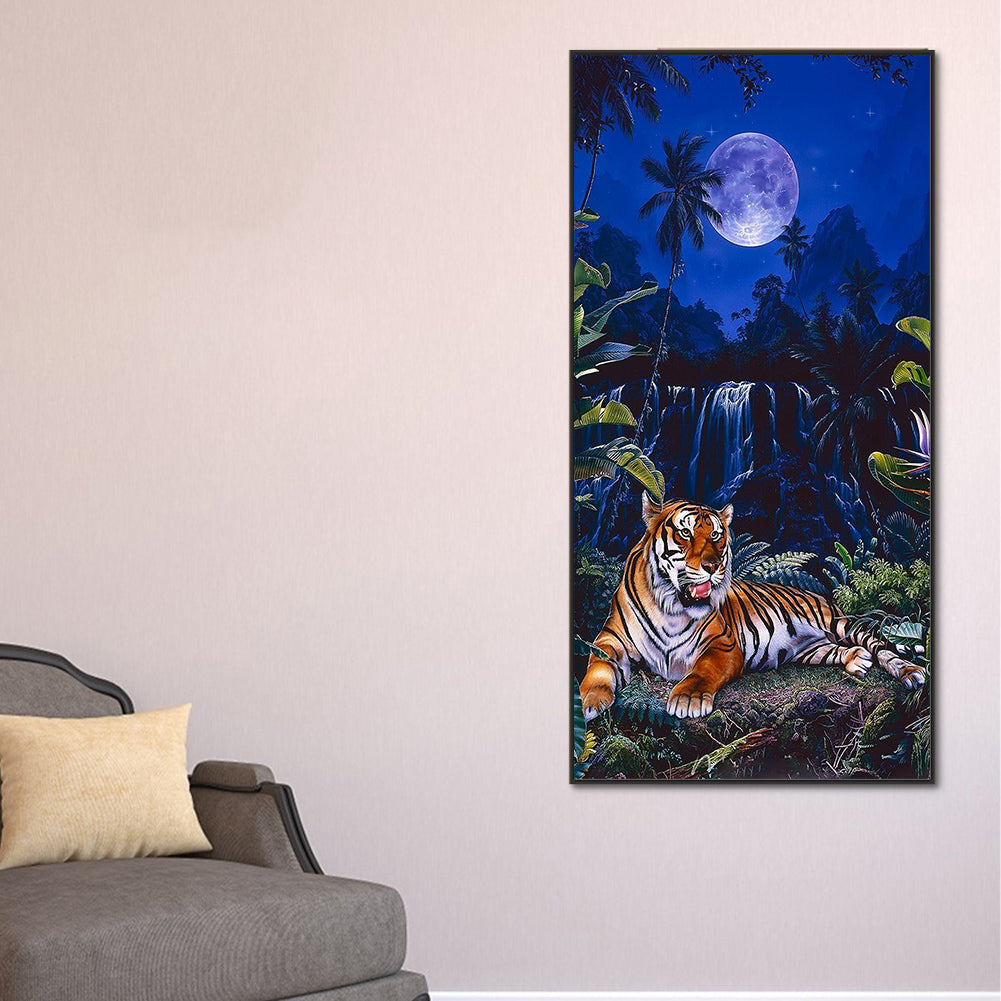 Tiger - Full Round Drill Diamond Painting 40*80CM