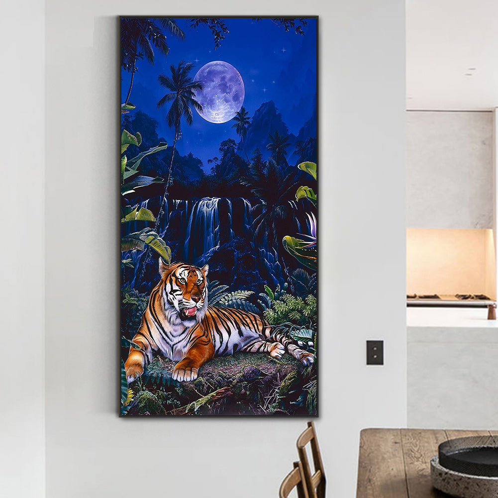 Tiger - Full Round Drill Diamond Painting 40*80CM