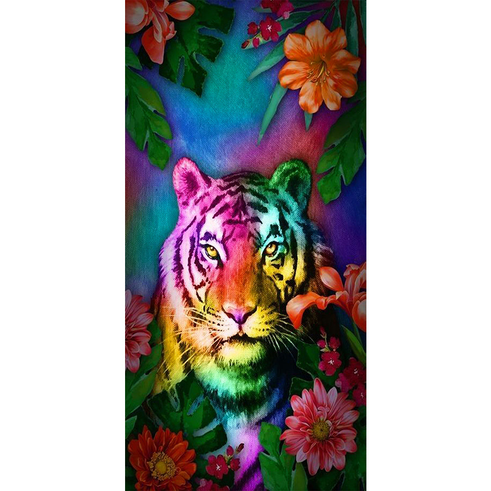 Tiger - Full Round Drill Diamond Painting 40*80CM