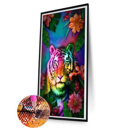 Tiger - Full Round Drill Diamond Painting 40*80CM