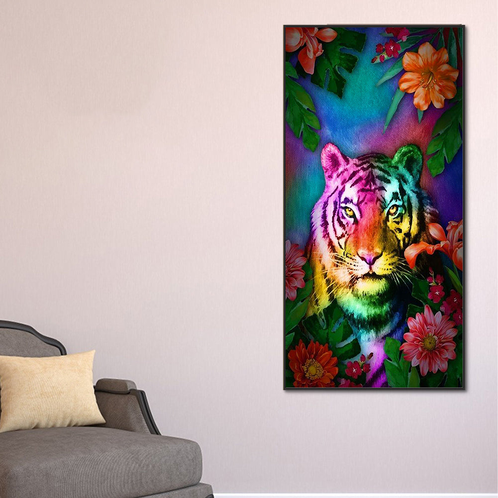 Tiger - Full Round Drill Diamond Painting 40*80CM