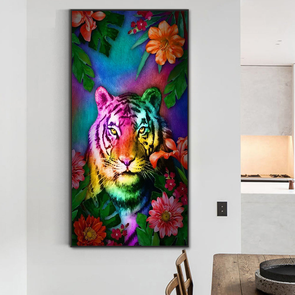 Tiger - Full Round Drill Diamond Painting 40*80CM