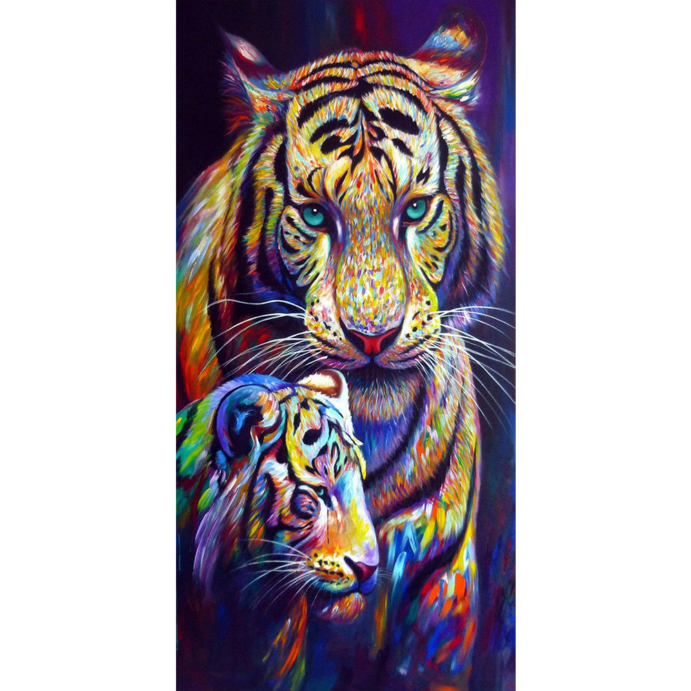 Tiger - Full Round Drill Diamond Painting 40*80CM