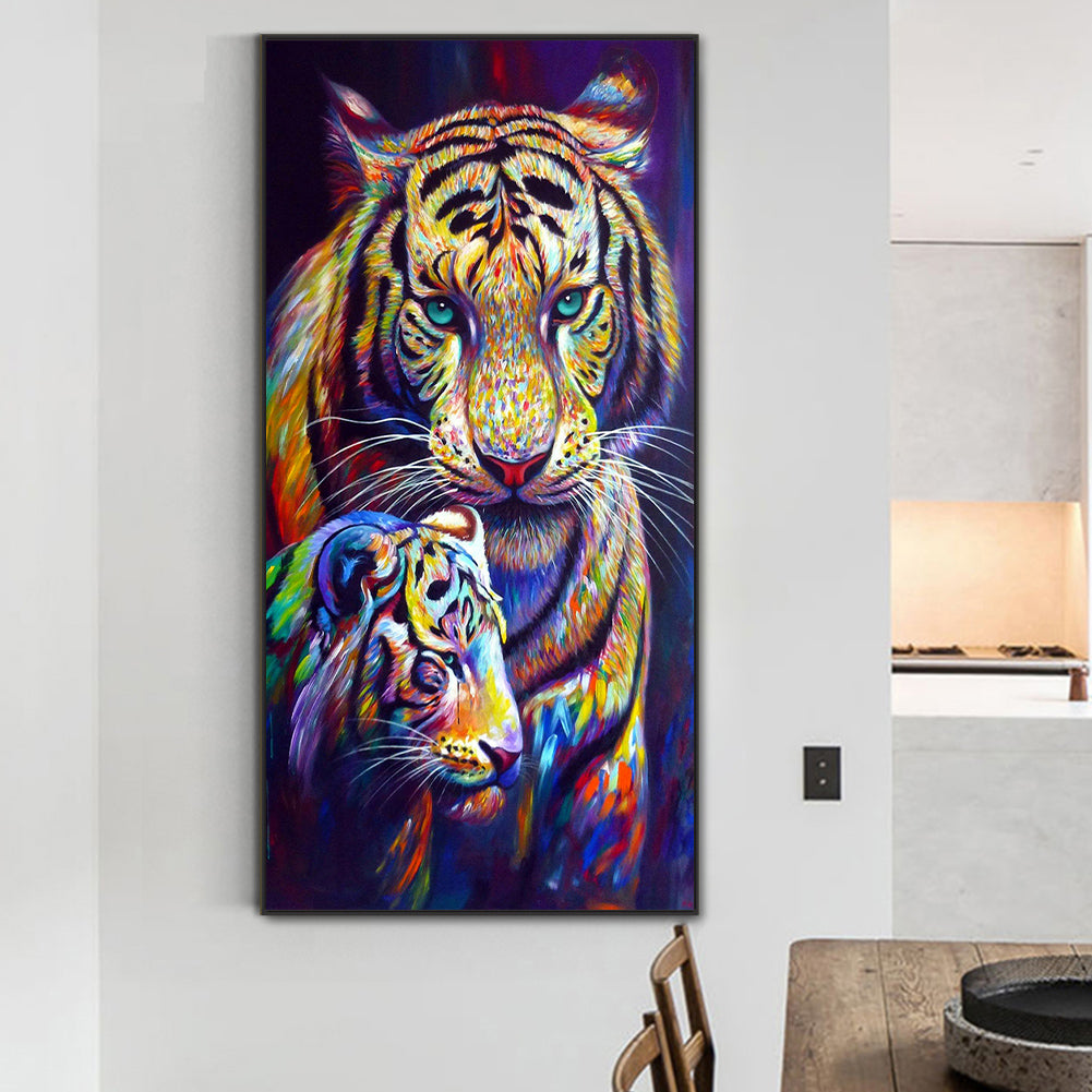 Tiger - Full Round Drill Diamond Painting 40*80CM