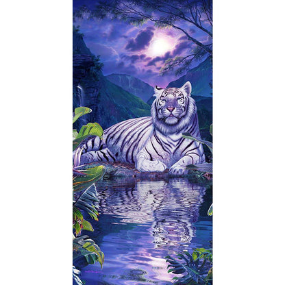 Tiger - Full Round Drill Diamond Painting 40*80CM