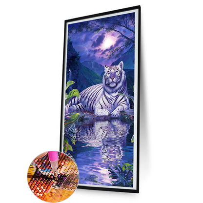 Tiger - Full Round Drill Diamond Painting 40*80CM