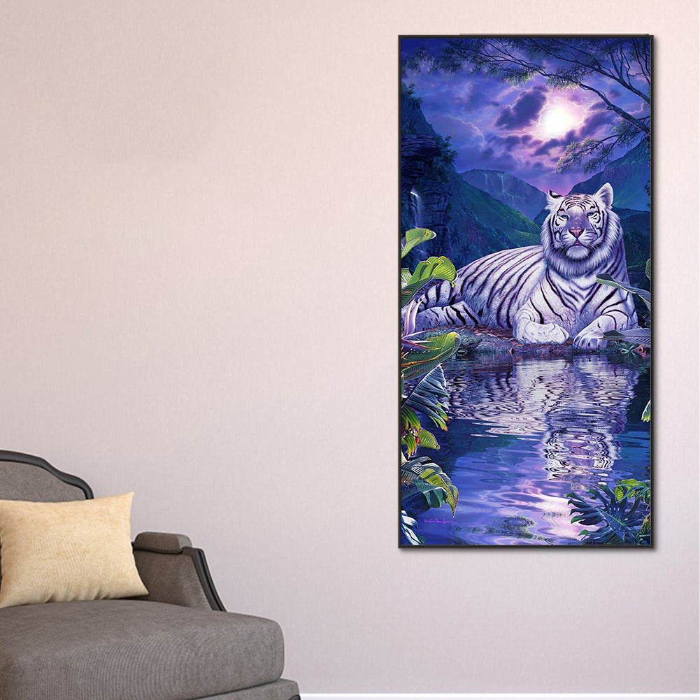 Tiger - Full Round Drill Diamond Painting 40*80CM