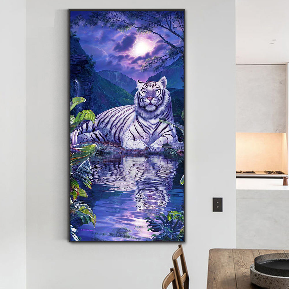 Tiger - Full Round Drill Diamond Painting 40*80CM