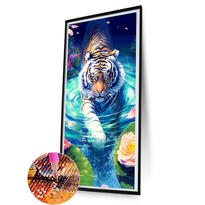 Tiger - Full Round Drill Diamond Painting 40*80CM