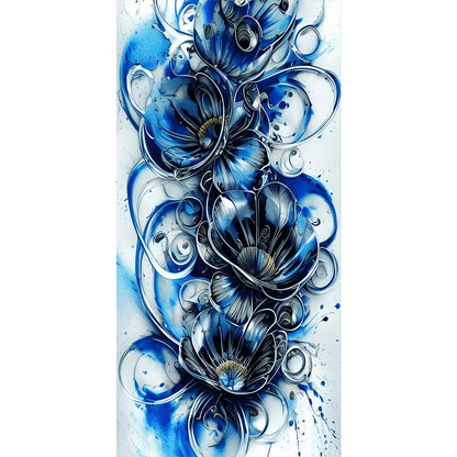 Blue Gold Art Bouquet - Full Round Drill Diamond Painting 40*80CM