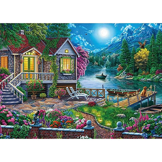 Garden House - Full Round Drill Diamond Painting 70*50CM