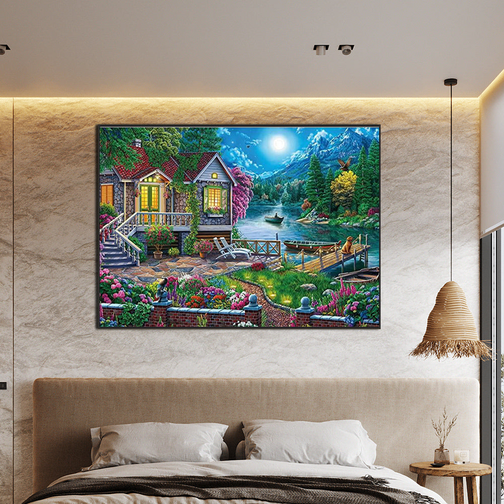 Garden House - Full Round Drill Diamond Painting 70*50CM