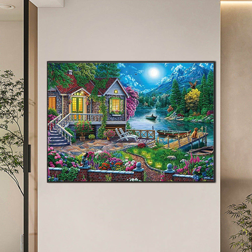 Garden House - Full Round Drill Diamond Painting 70*50CM